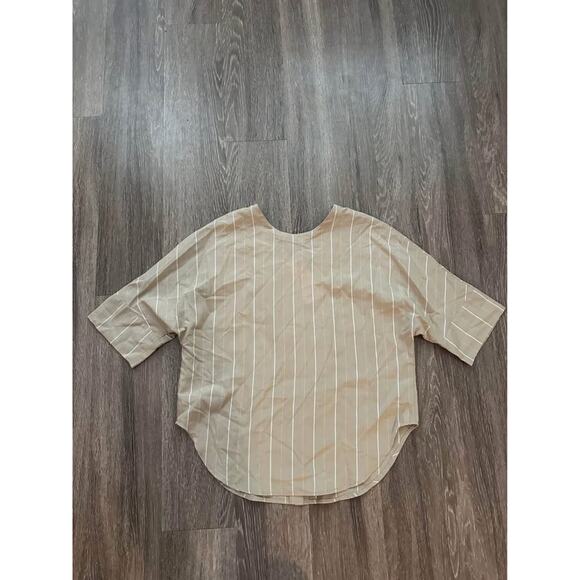 VETTA Capsule‎ Women’s Upcycled Slouchy Striped Minimalist Boyfriend Top NWT- XS - Picture 9 of 9